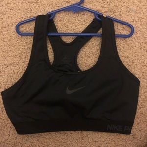 Nike black sports bra
